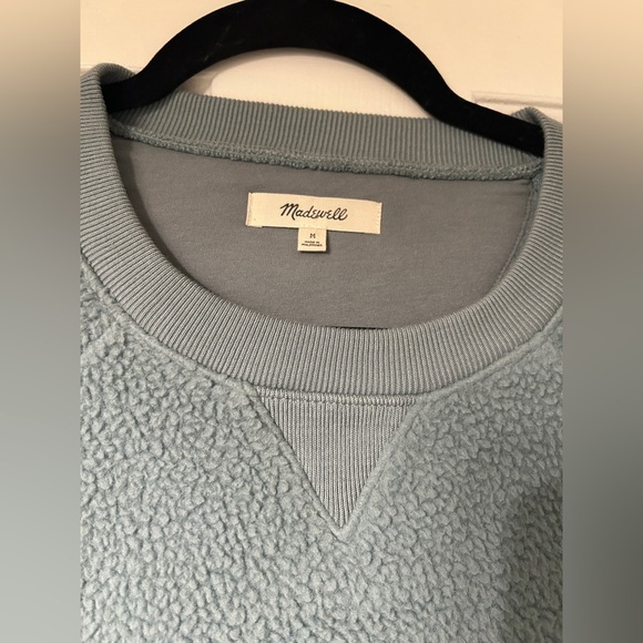 Madewell (Re)sourced Sherpa sweatshirt Sage Size M - Picture 5 of 10